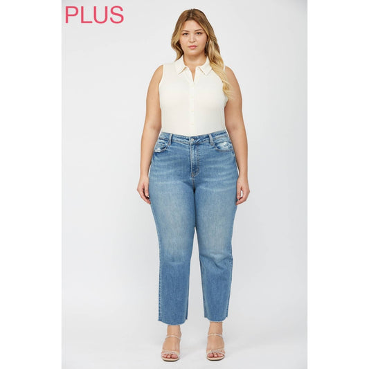 Plus Super High Rise Straight Leg Jean