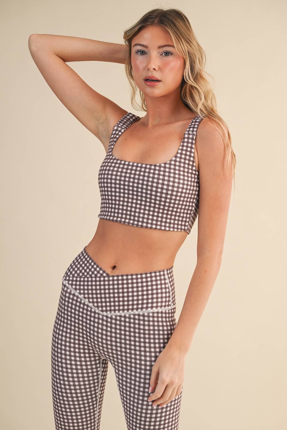 Gingham Ruched Bra