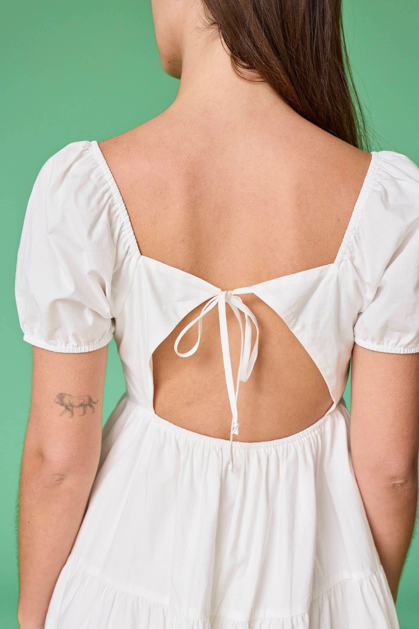 Puff Sleeves Mini Dress