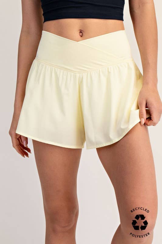 Crossover Flared Shorts