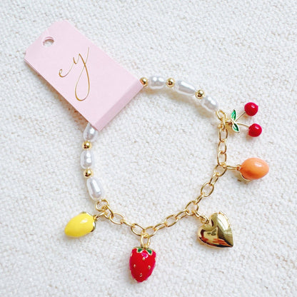 Juicy Fresh Fruit Charms Bracelet