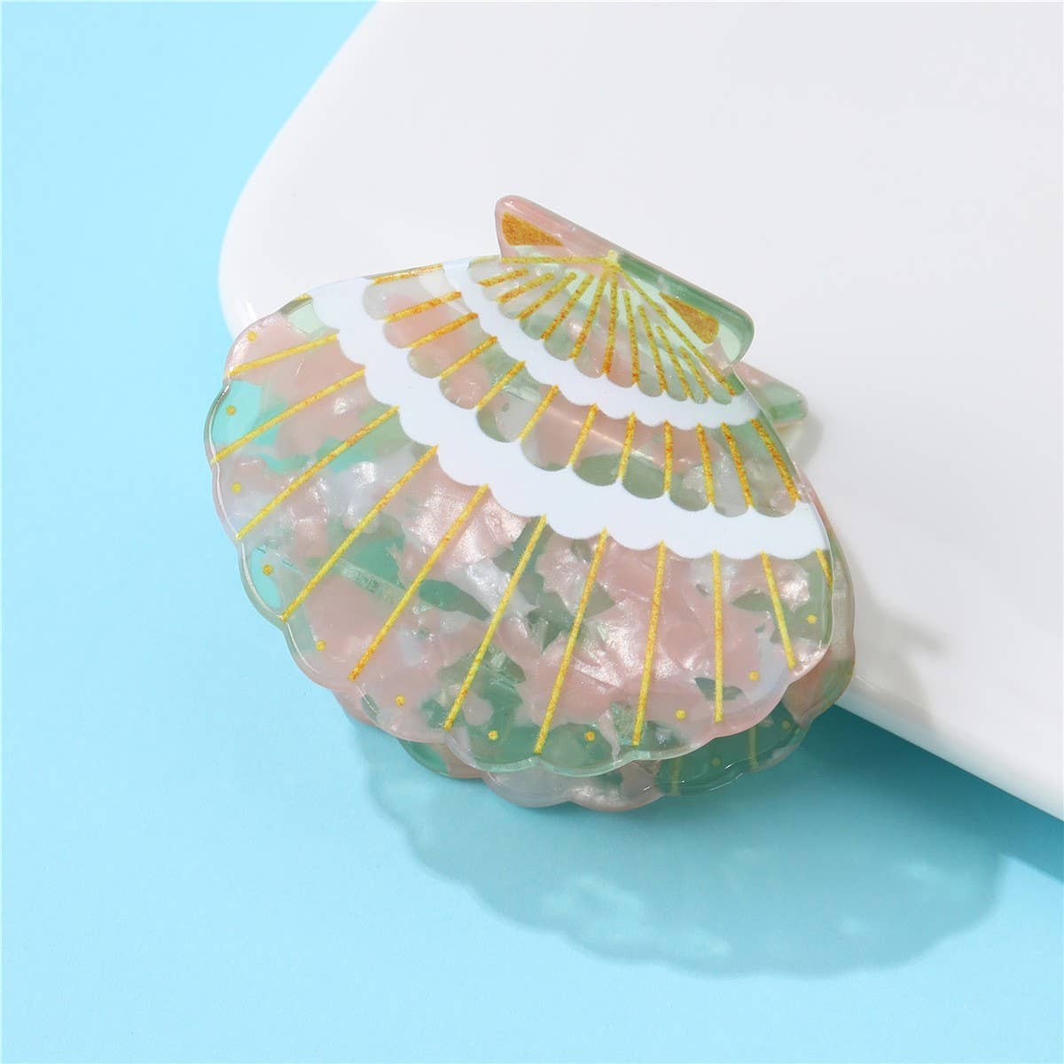 Marbled Seashell Hair Claw Clip