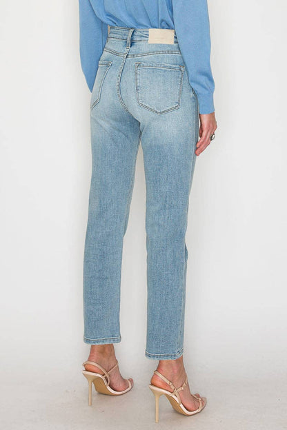 High Rise Slim Straight Jeans