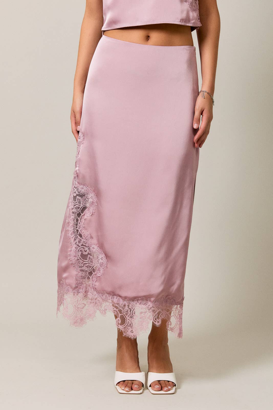 Rosé Romance Midi Skirt