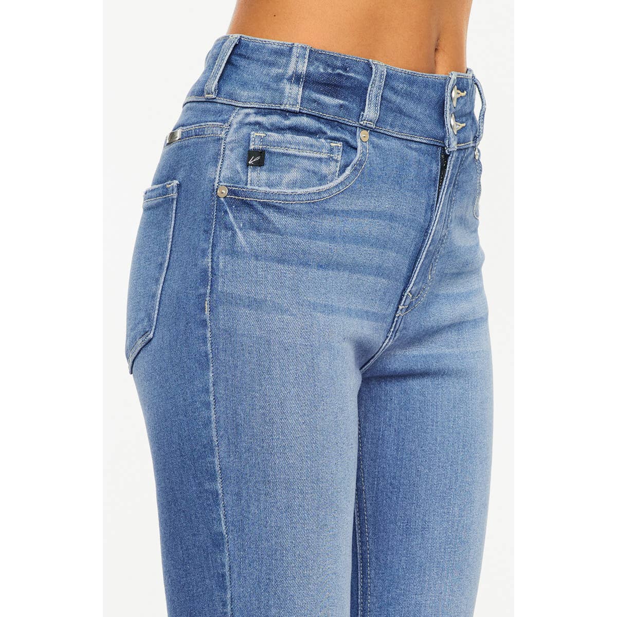 Plus Mom Jean | Medium Wash