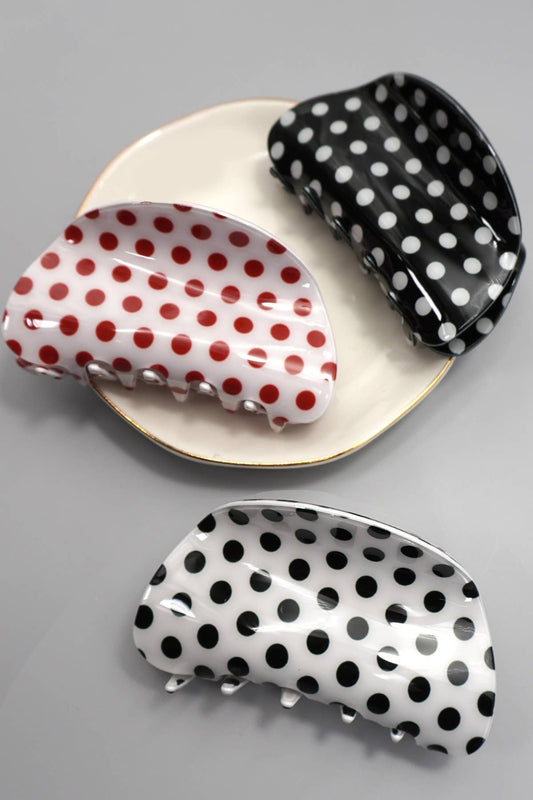 Polka Dot Hair Clips