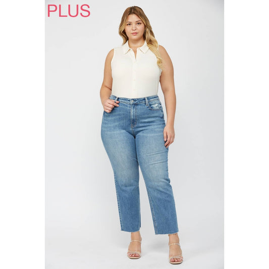 Plus Super High Rise Straight Leg Jean