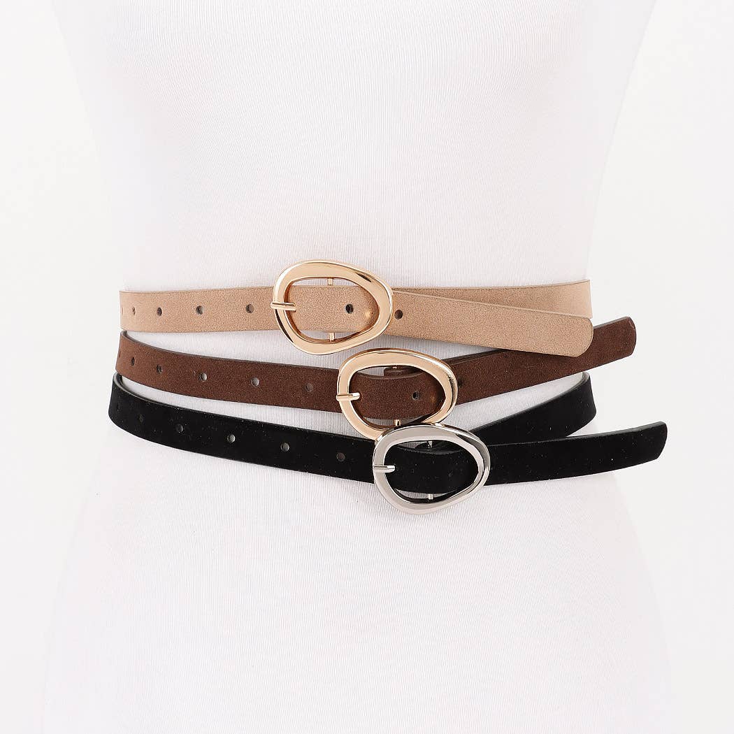 Classic Oval Buckle Belt | Choose Color