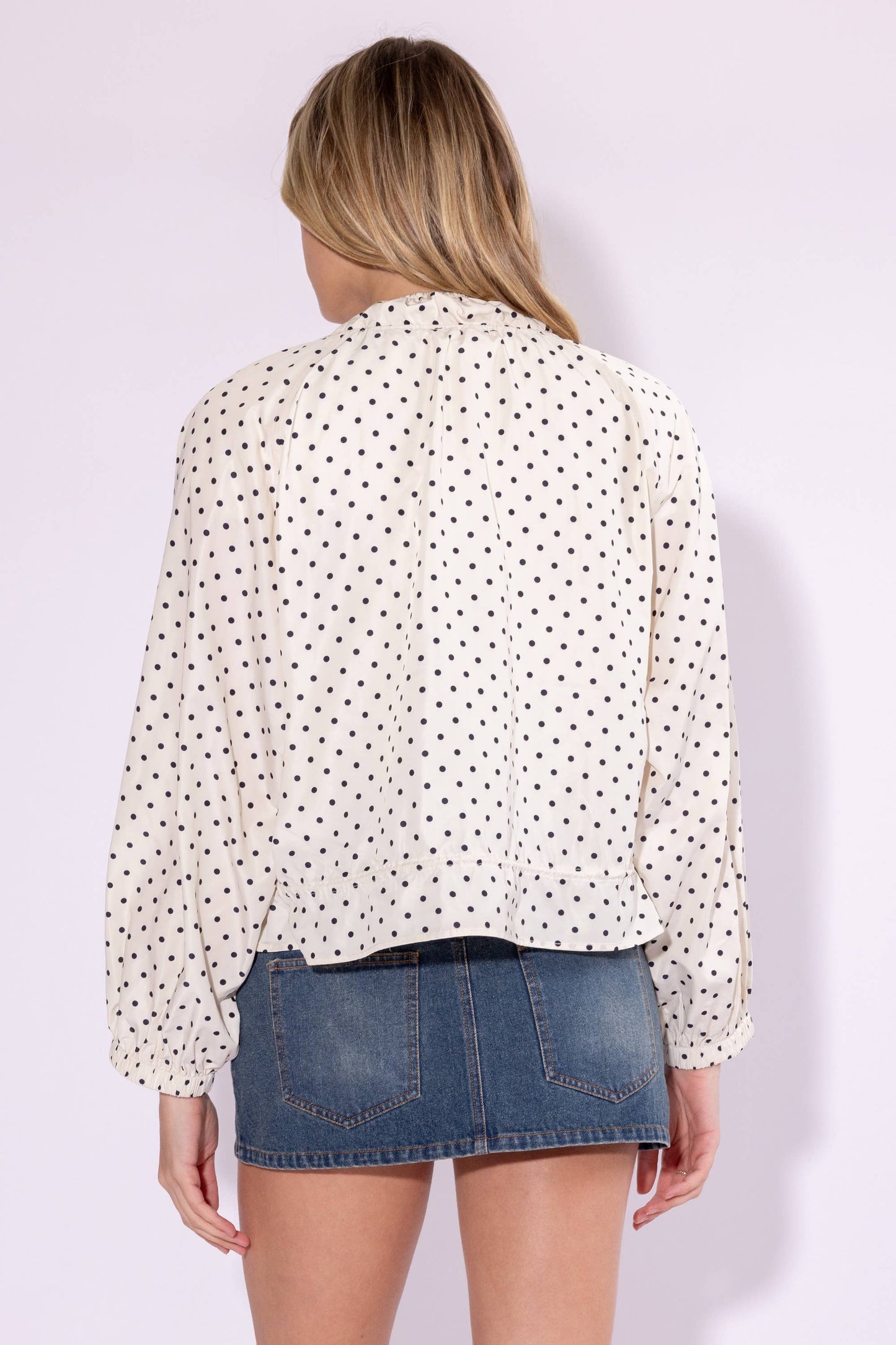 Spot On Peplum Windbreaker