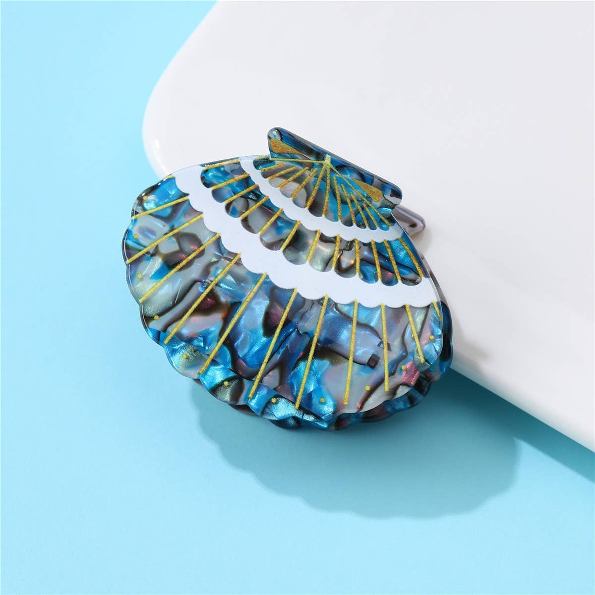 Marbled Seashell Hair Claw Clip