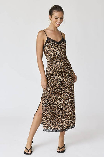 Amelia Leopard Slip Dress