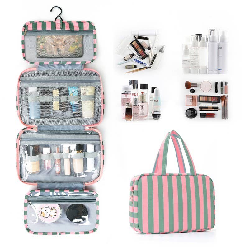Getaway Striped Hanging Toiletry Organizer