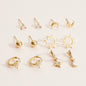 12-Piece Celestial Charm Earring Set in Sterling Silver