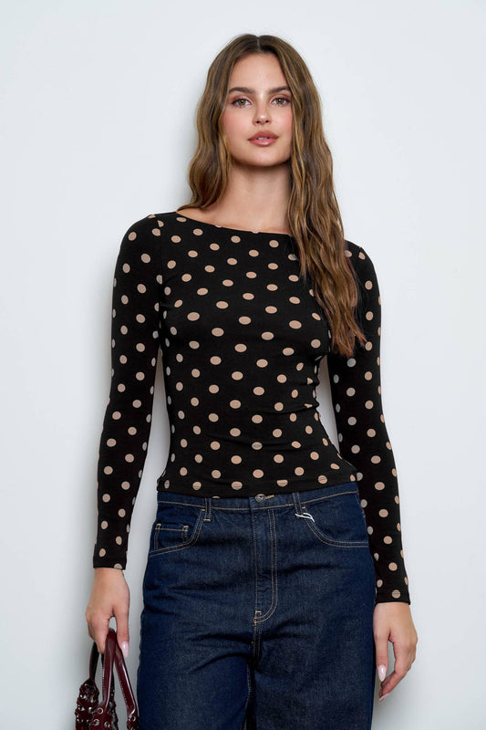 Dot to Dot Knit Top