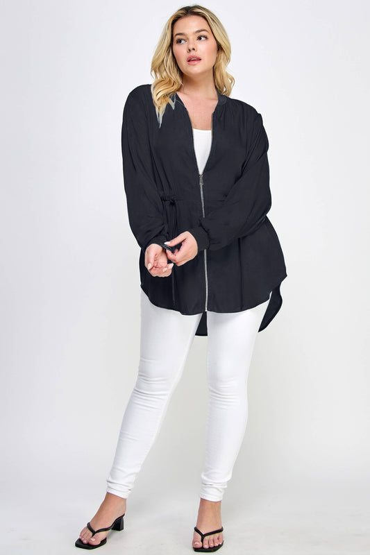 Plus On The Go Bomber Shacket