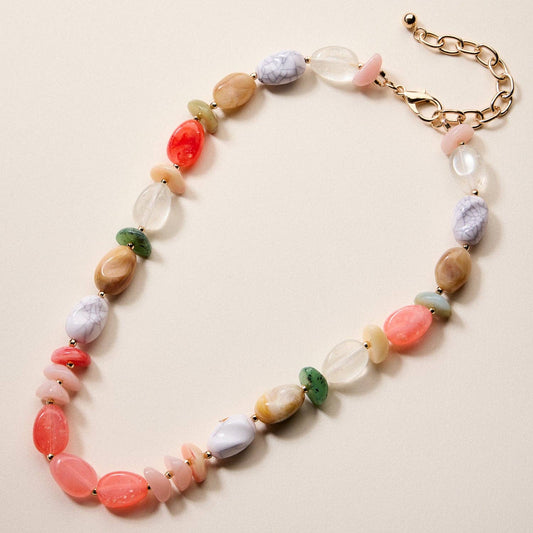 Organic Resin Bead Necklace