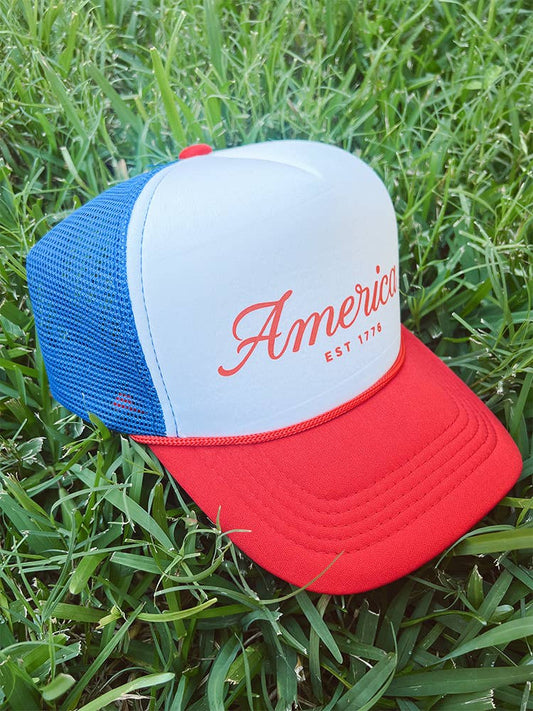 America Trucker Hat - Red, White & Blue