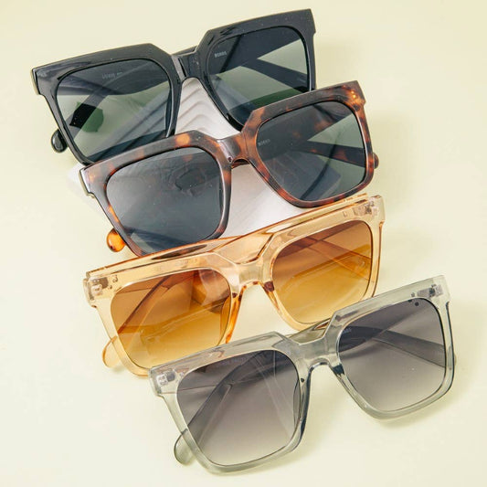 Oversized Square Acetate Sunglasses Set