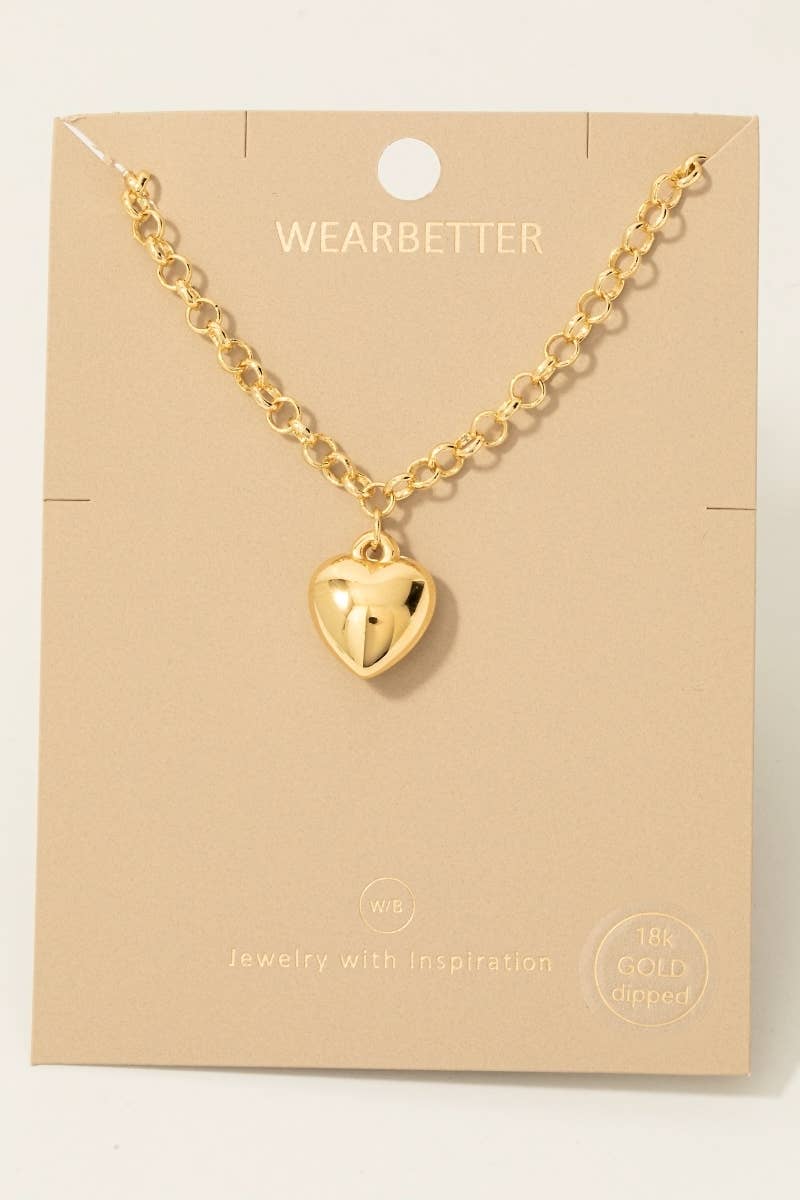 Heart Pendant Chain Necklace