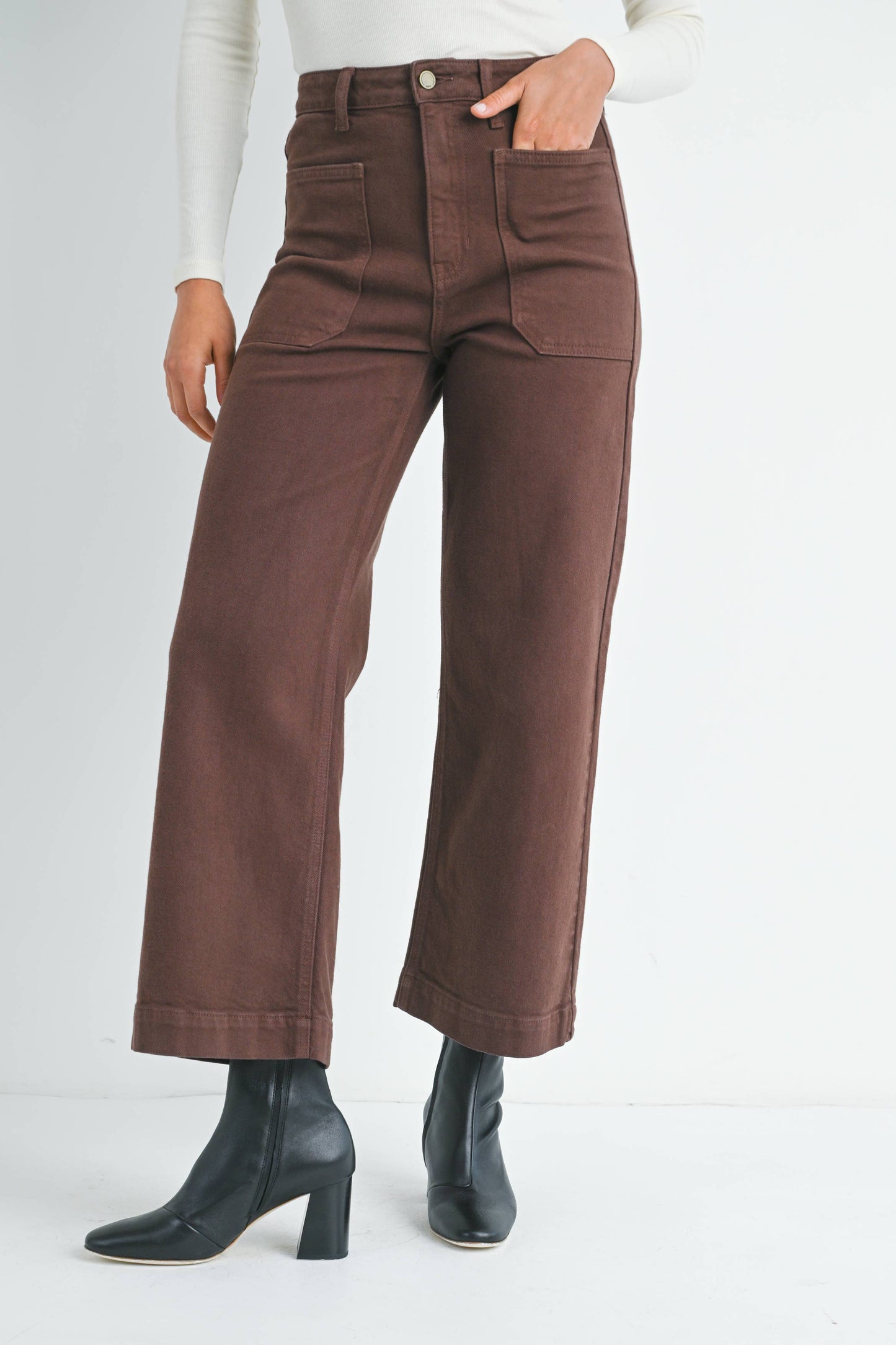 Eve Utility Jeans | Coffee Bean