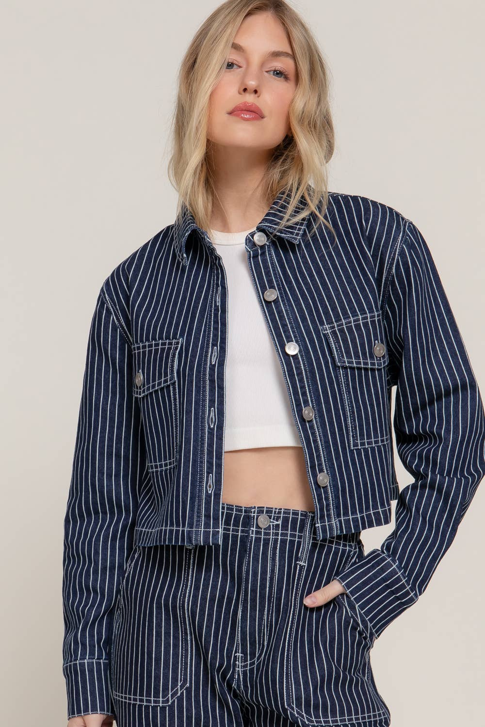 Stripe Denim Jacket