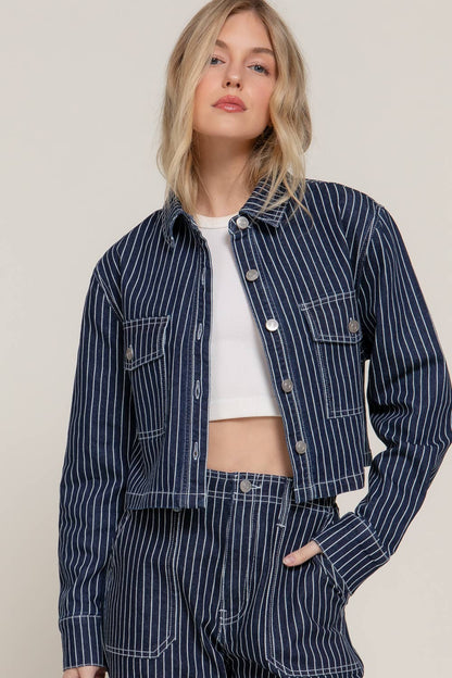 Stripe Denim Jacket