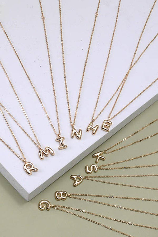 Balloon Bubble Initial Necklace
