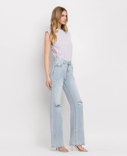 90's Vintage Super High Rise Flare Jeans