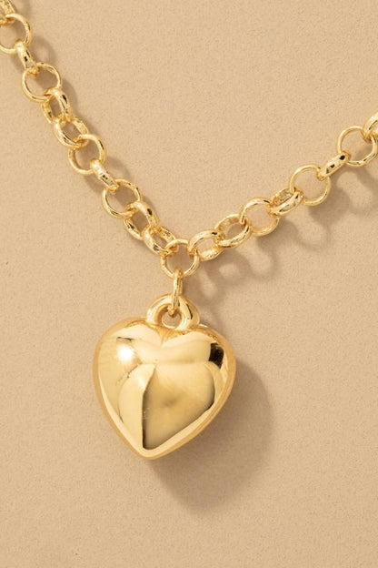 Heart Pendant Chain Necklace