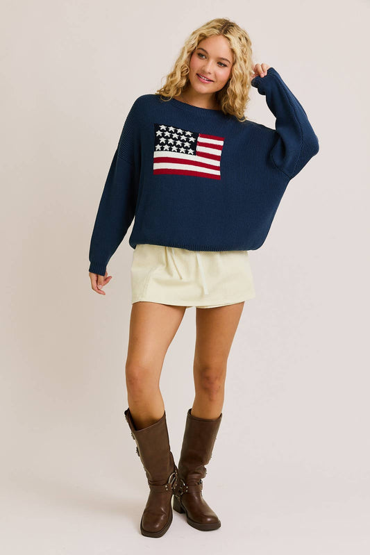 American Flag Sweater