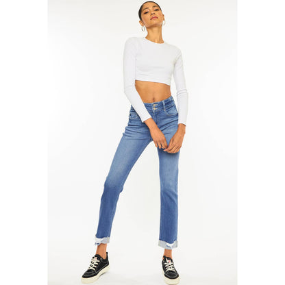 Plus Mom Jean | Medium Wash