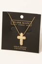 Bubble Cross Pendant Necklace