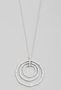 Layered Bamboo Charm Long Necklace | Choose Finish